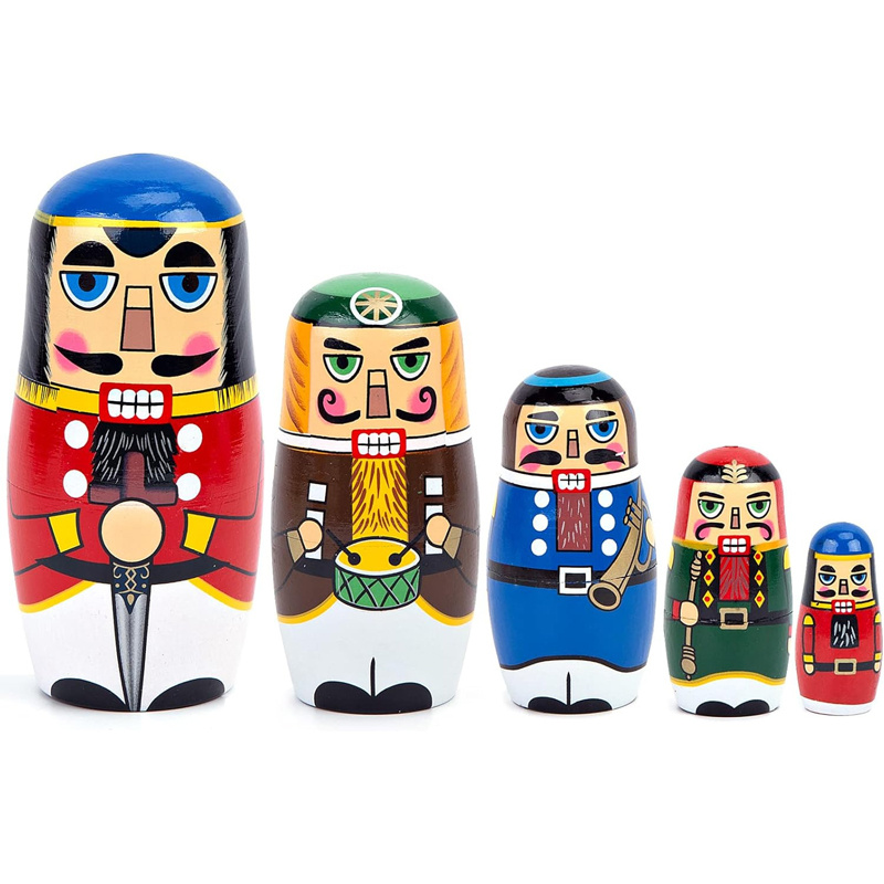 5pcs Russian Nutcracker Nestin - Nutcracker Figurine review and price