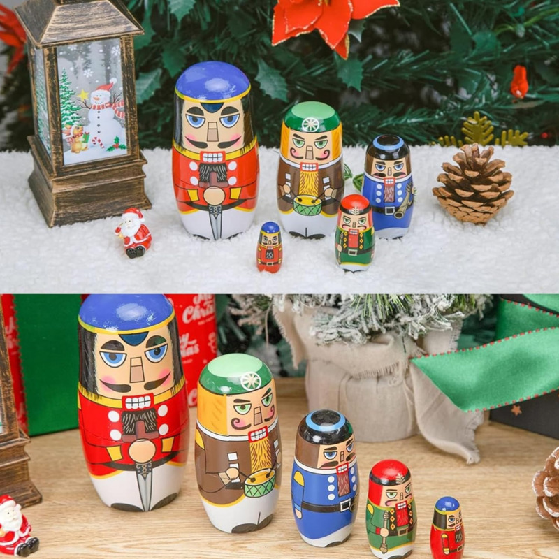 5pcs Russian Nutcracker Nestin - Nutcracker Figurine review and price