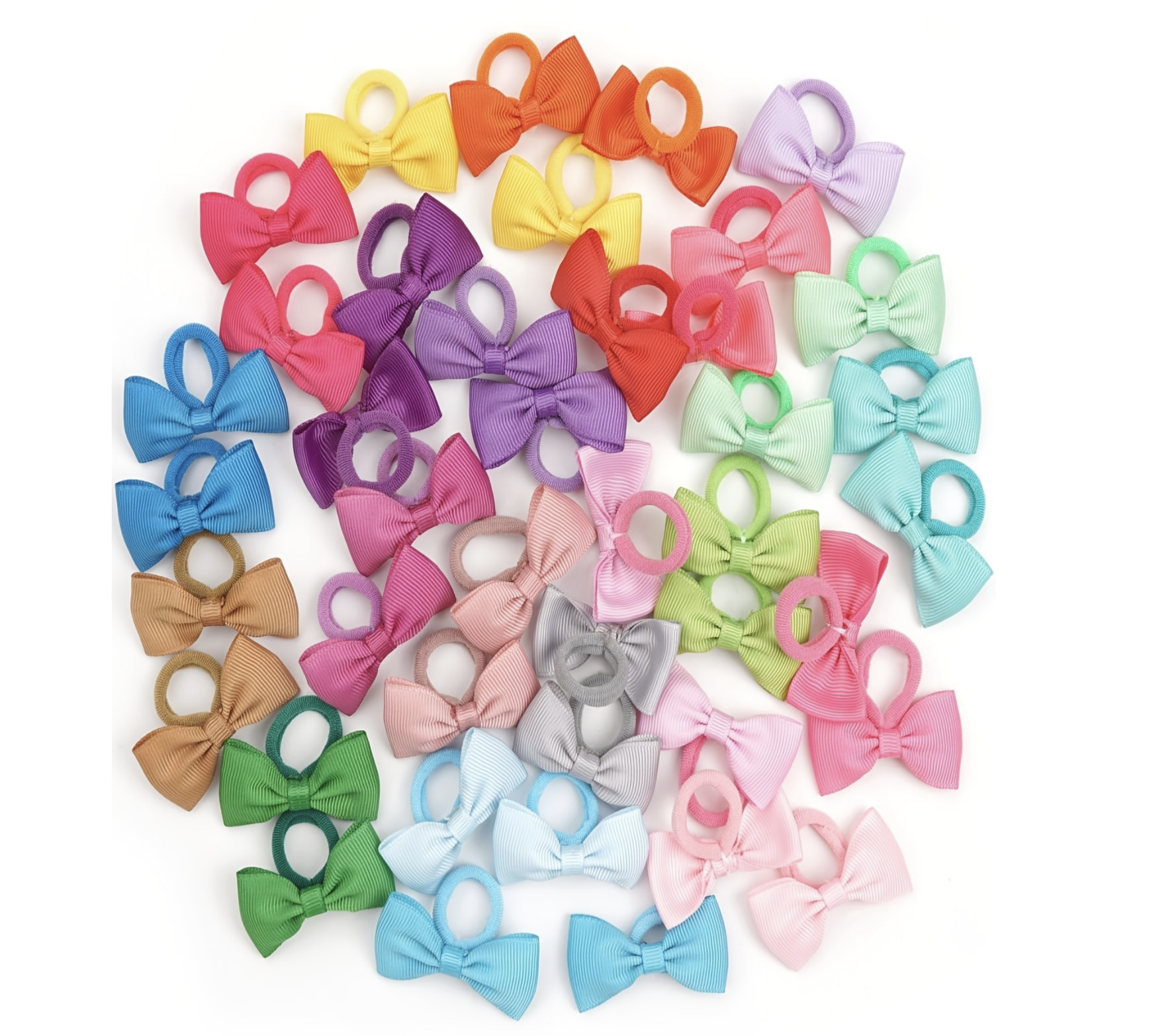 40/60/80 Baby Girls Hair Ties  - Ribbon Bow Gift review and price