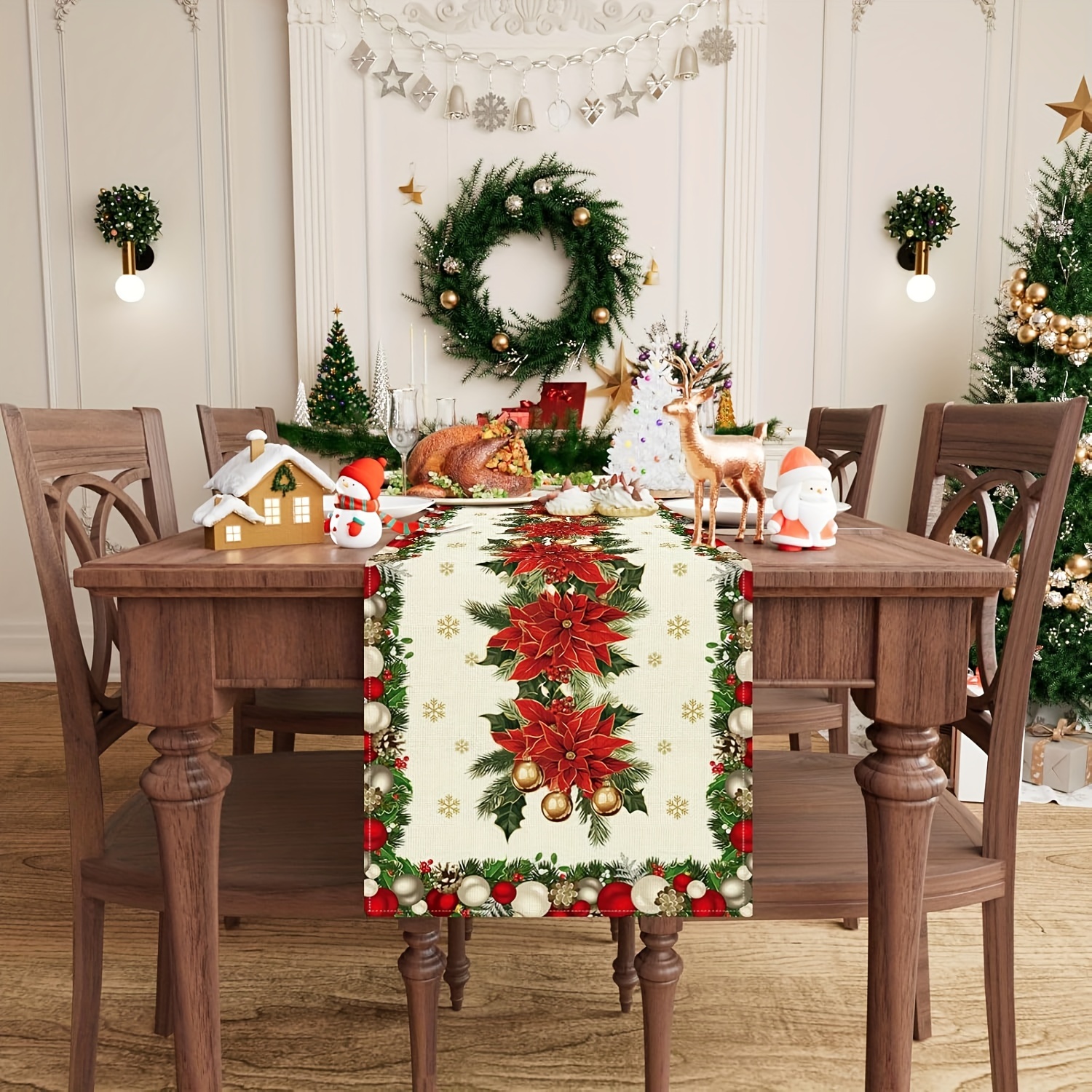1pc Multi-Size Winter Floral T - Christmas Table Runner review and price