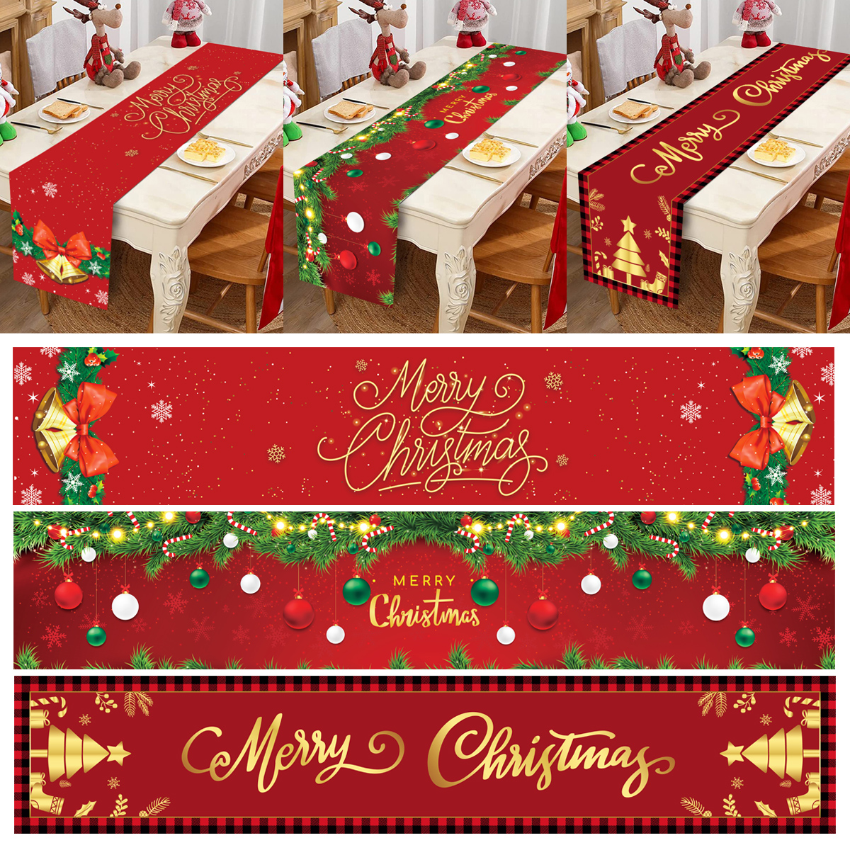 Christmas Table Runner Merry C - Christmas Table Runner review and price