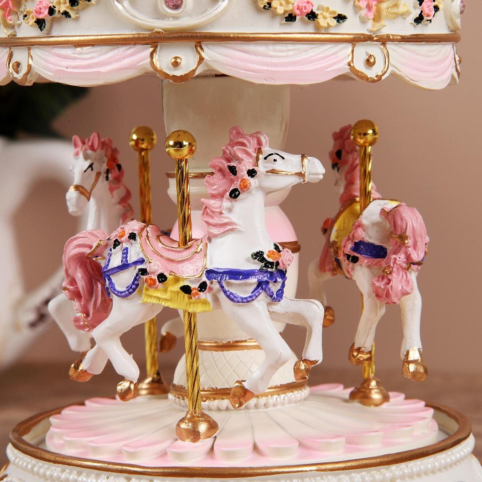 Handcrafted Resin Carousel Mus - Snow Globe Musical review and price