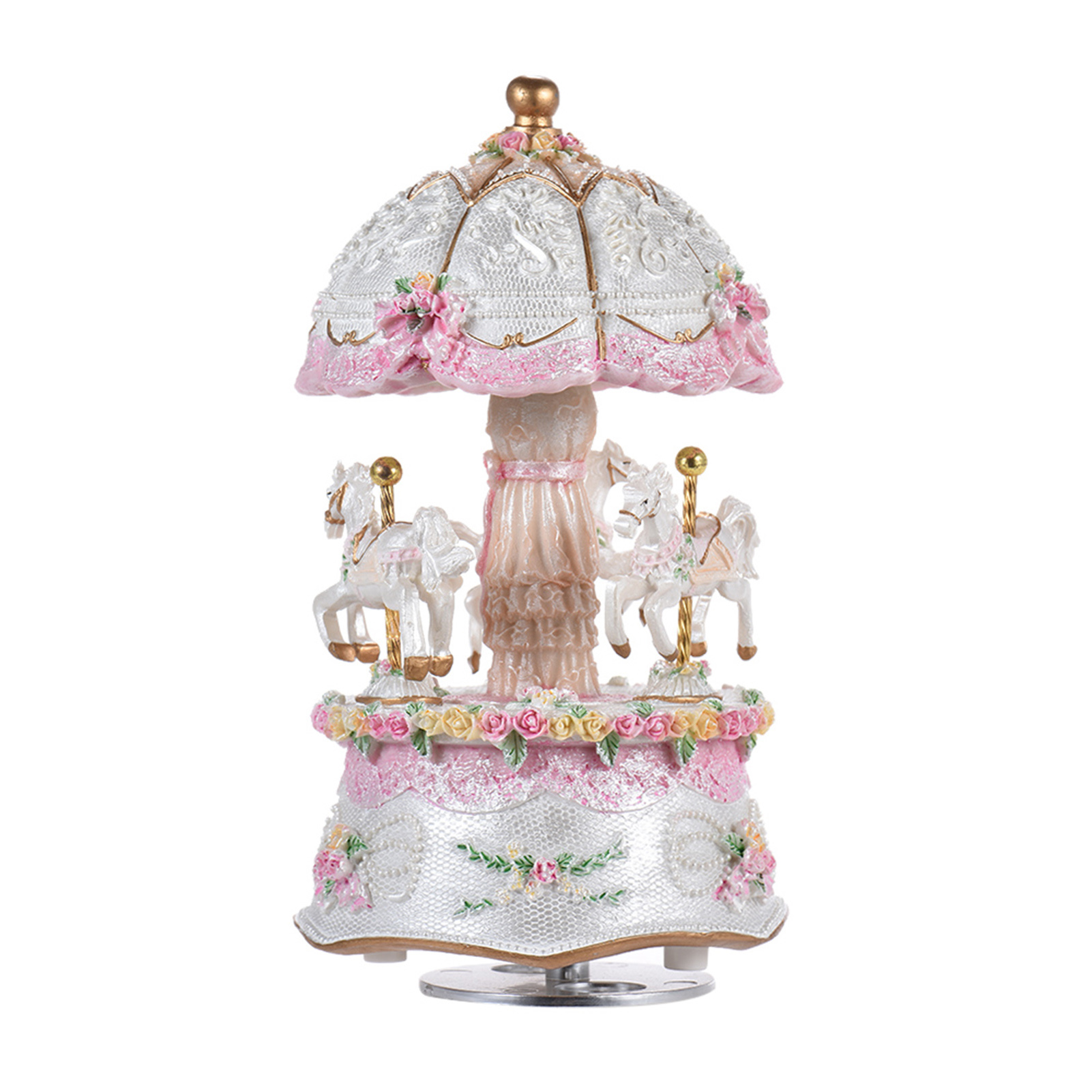 Luxury Dream 3-Horse Rotating  - Snow Globe Musical review and price