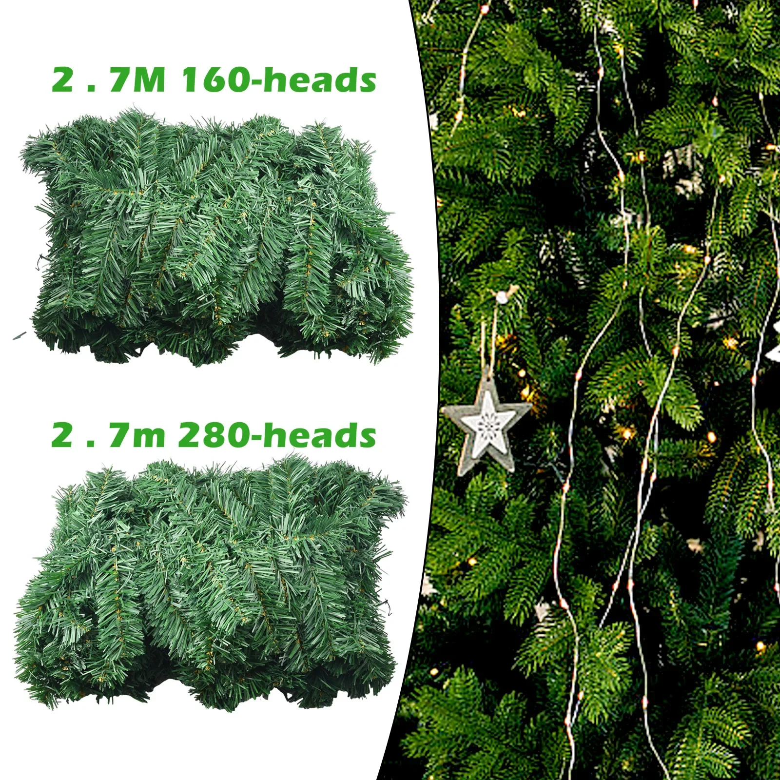 2.7M Artificial Green Christma - Christmas Wreath Fake review and price
