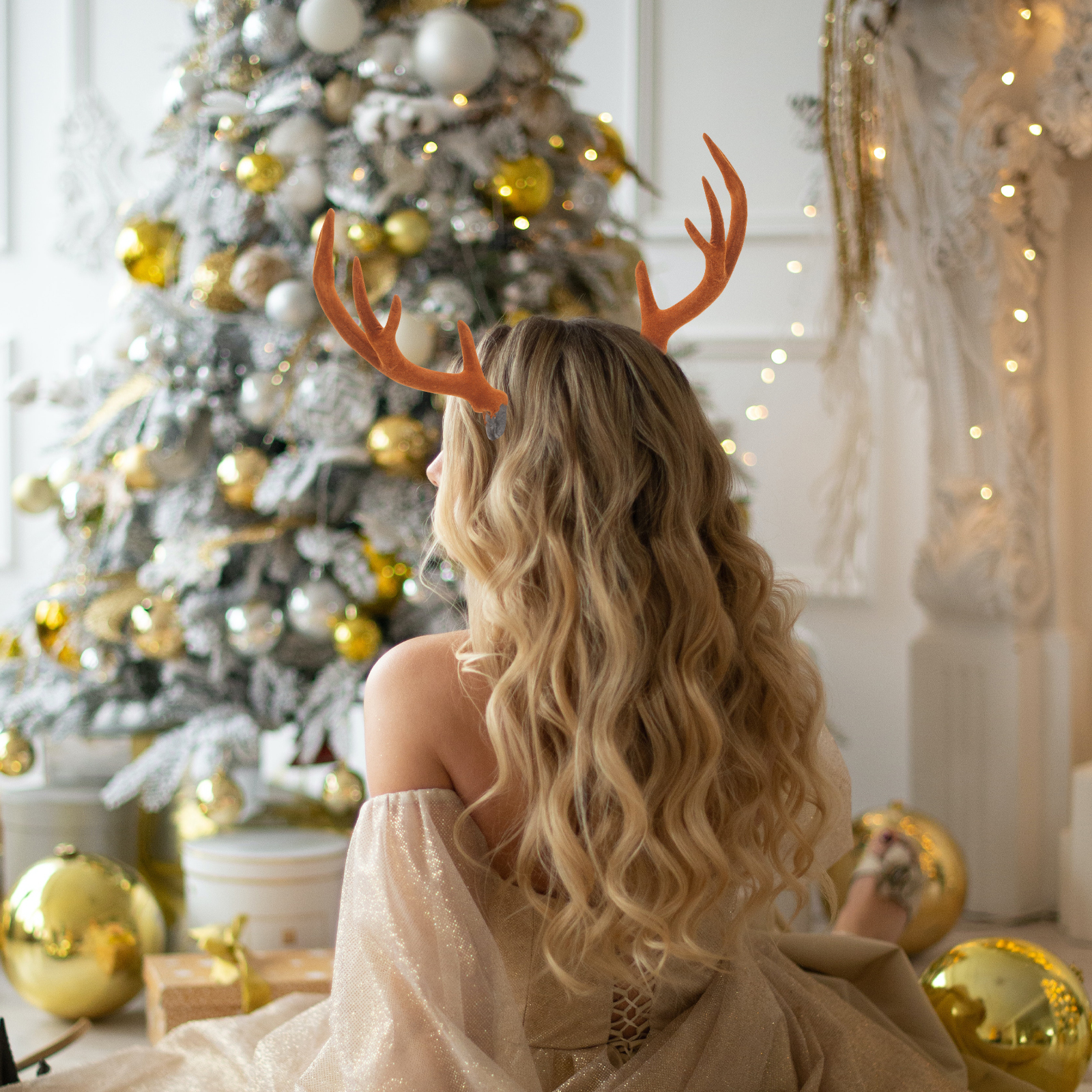 17CM Brown Reindeer Antlers Si - Reindeer Antlers Headband review and price