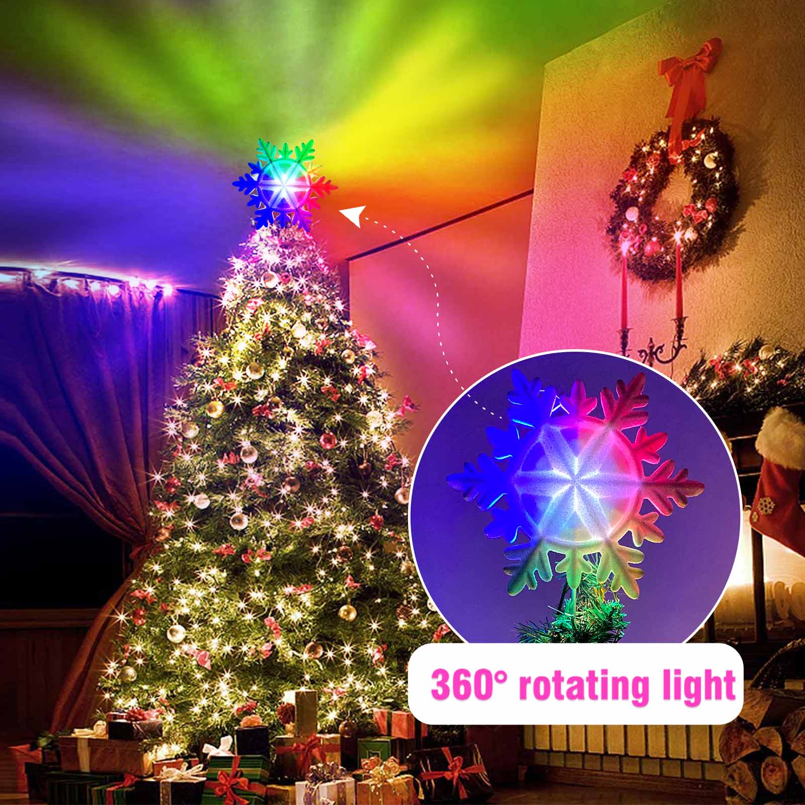 OurWarm Lighted Christmas Tree - Star Tree Topper review and price