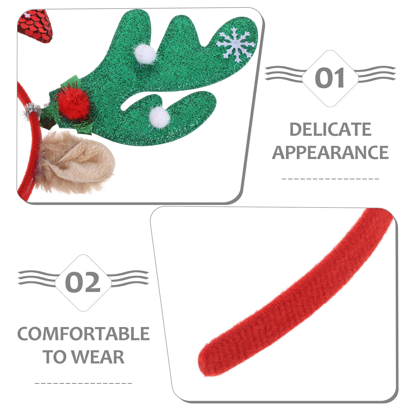 2Pcs Christmas Reindeer Antler - Reindeer Antlers Headband review and price