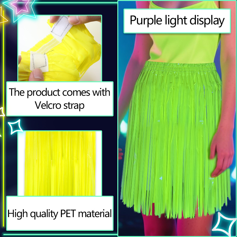 Neon Fluorescent Tinsel Skirt, - Tinsel Garland Decoration review and price