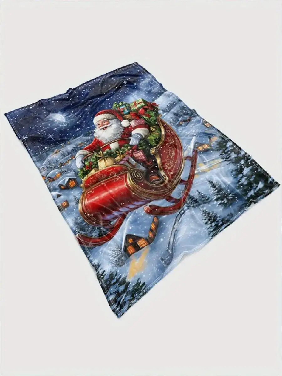 Santas Sleigh GiftFilled Winte - Christmas Throw Blanket review and price