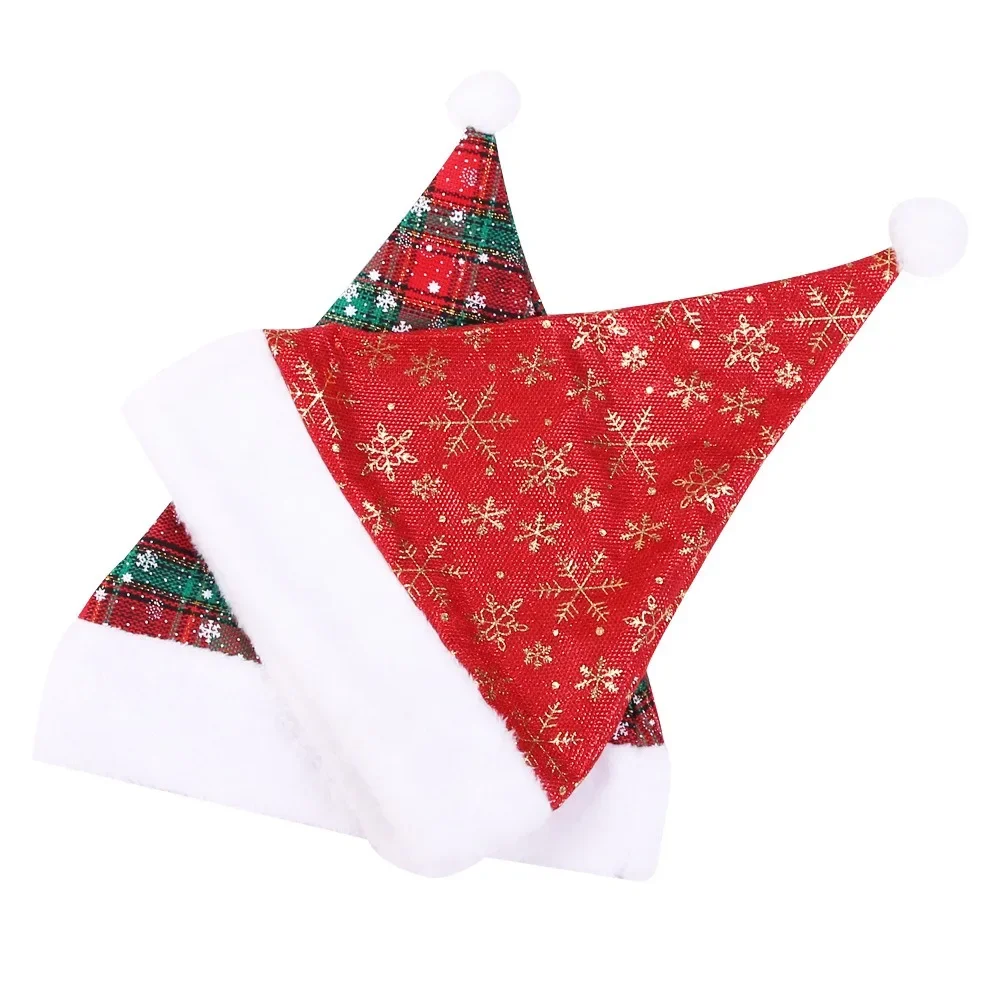 Thick Christmas Hat Red Checke - Santa Hat Plush review and price