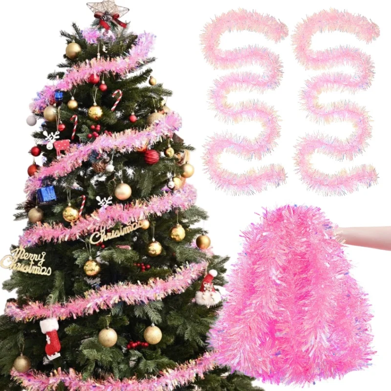 2M Pink Christmas Tinsel Garla - Tinsel Garland Decoration review and price