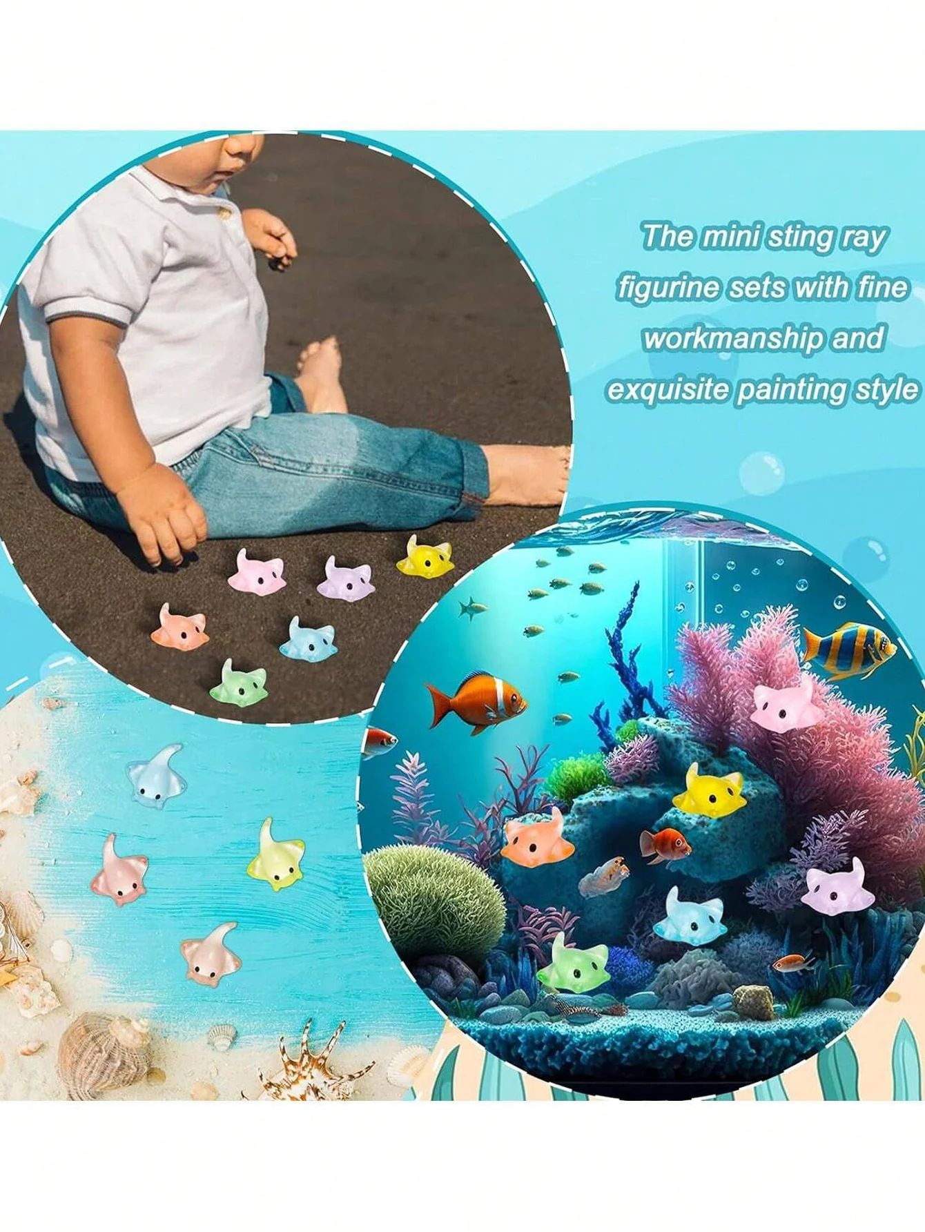 6/12/20PCS Cute Mini Stingray  - Nutcracker Figurine review and price