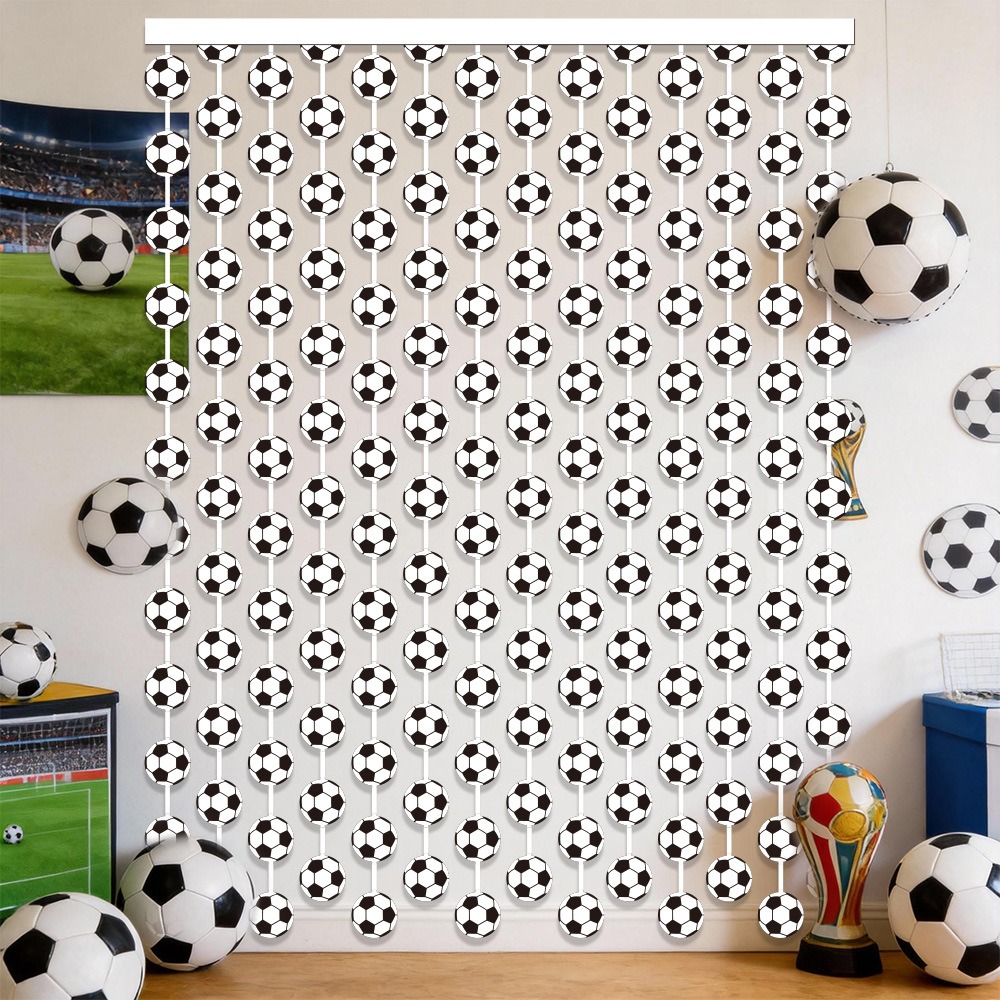 Soccer Football Theme Rain Cur - Tinsel Garland Decoration review and price