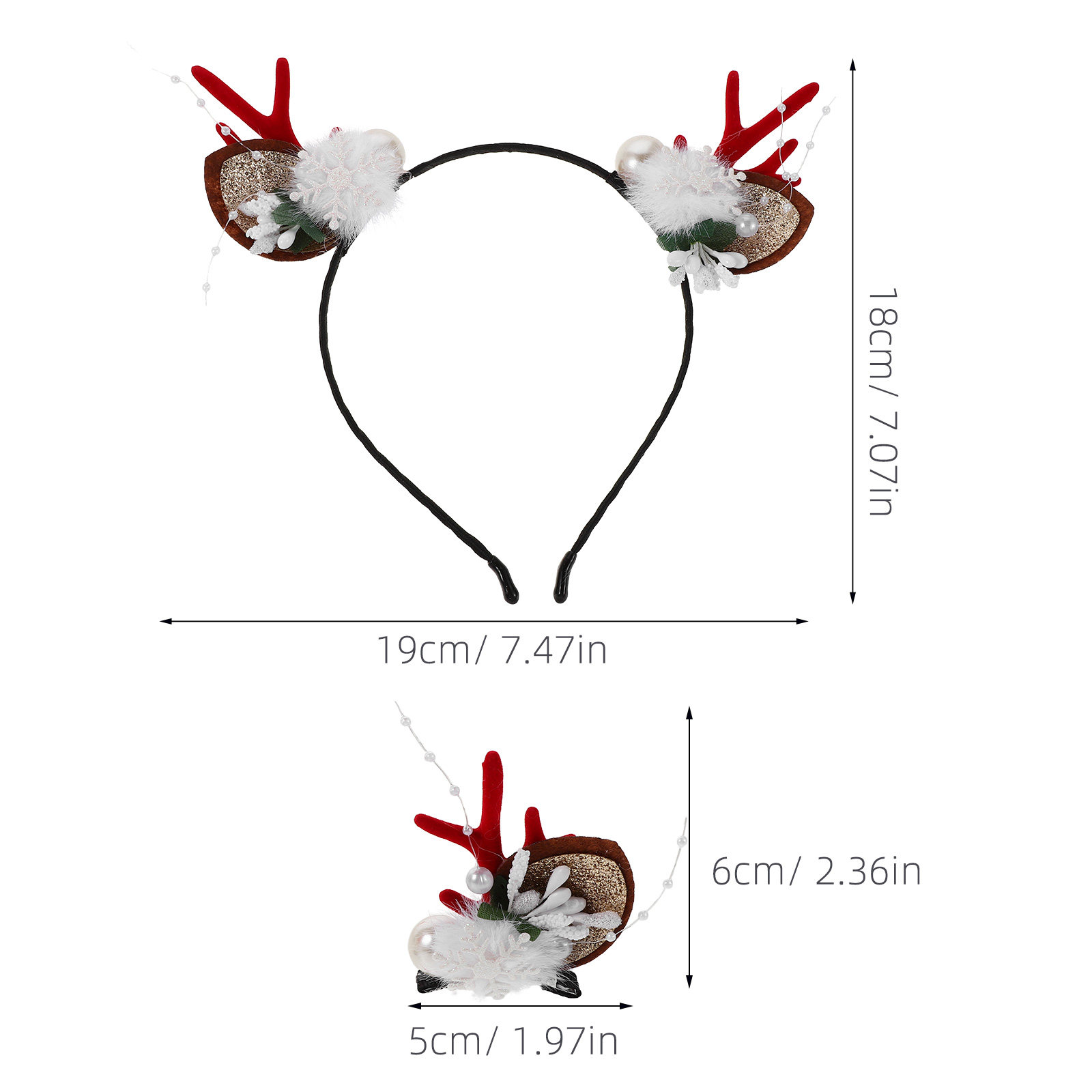 4Pcs Festive Reindeer Antlers  - Reindeer Antlers Headband review and price