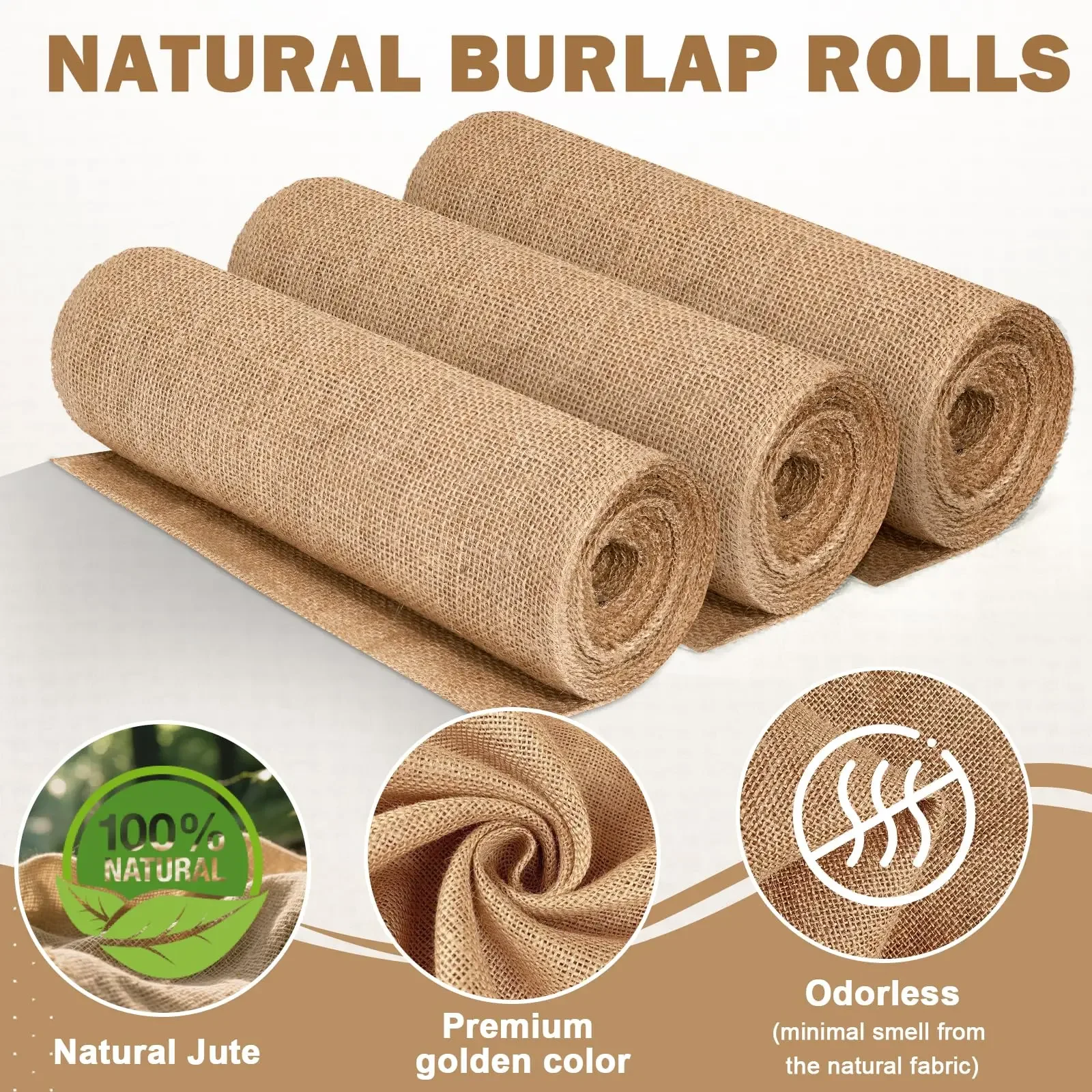 Natural Beige Burlap Roll 30cm - Christmas Table Runner review and price