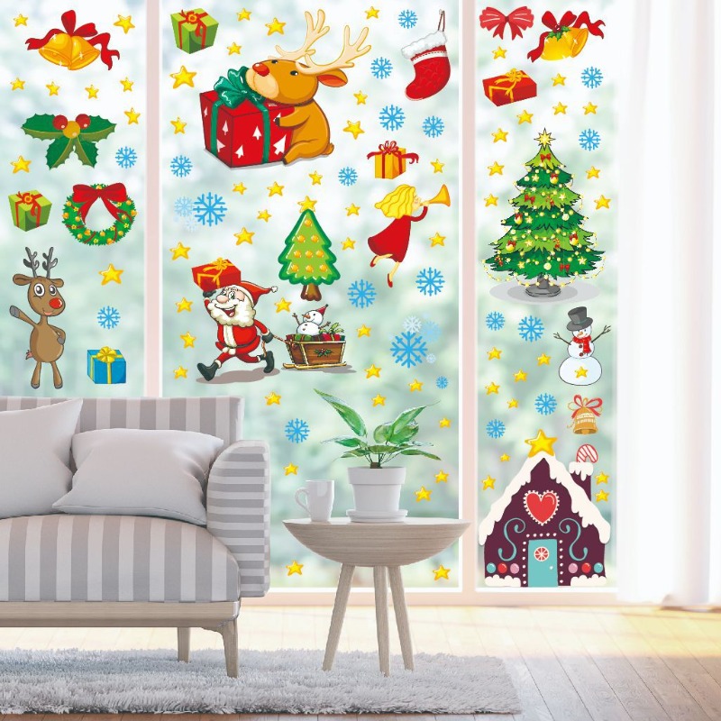 4pcs PVC Christmas Snowflake W - Snowflake Window Decal review and price