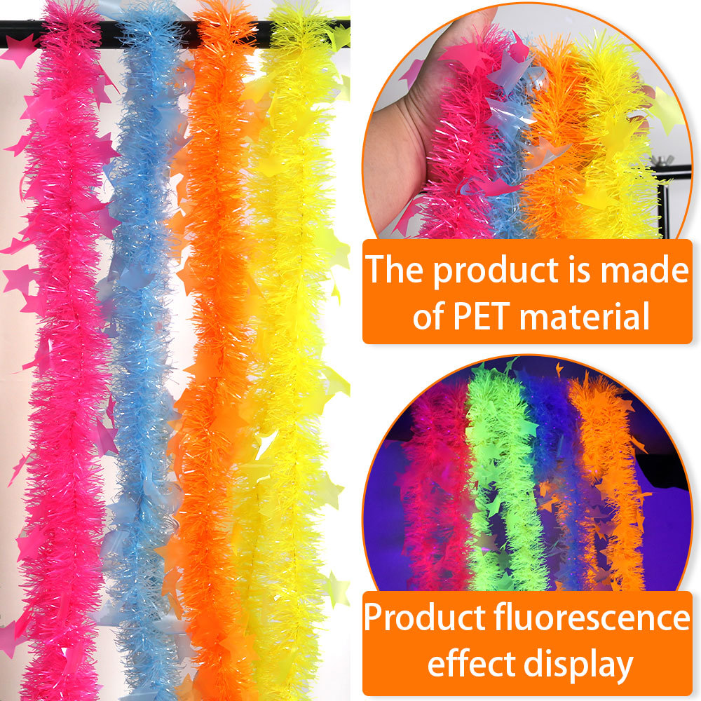 Birthday Theme Fluorescent Mac - Tinsel Garland Decoration review and price