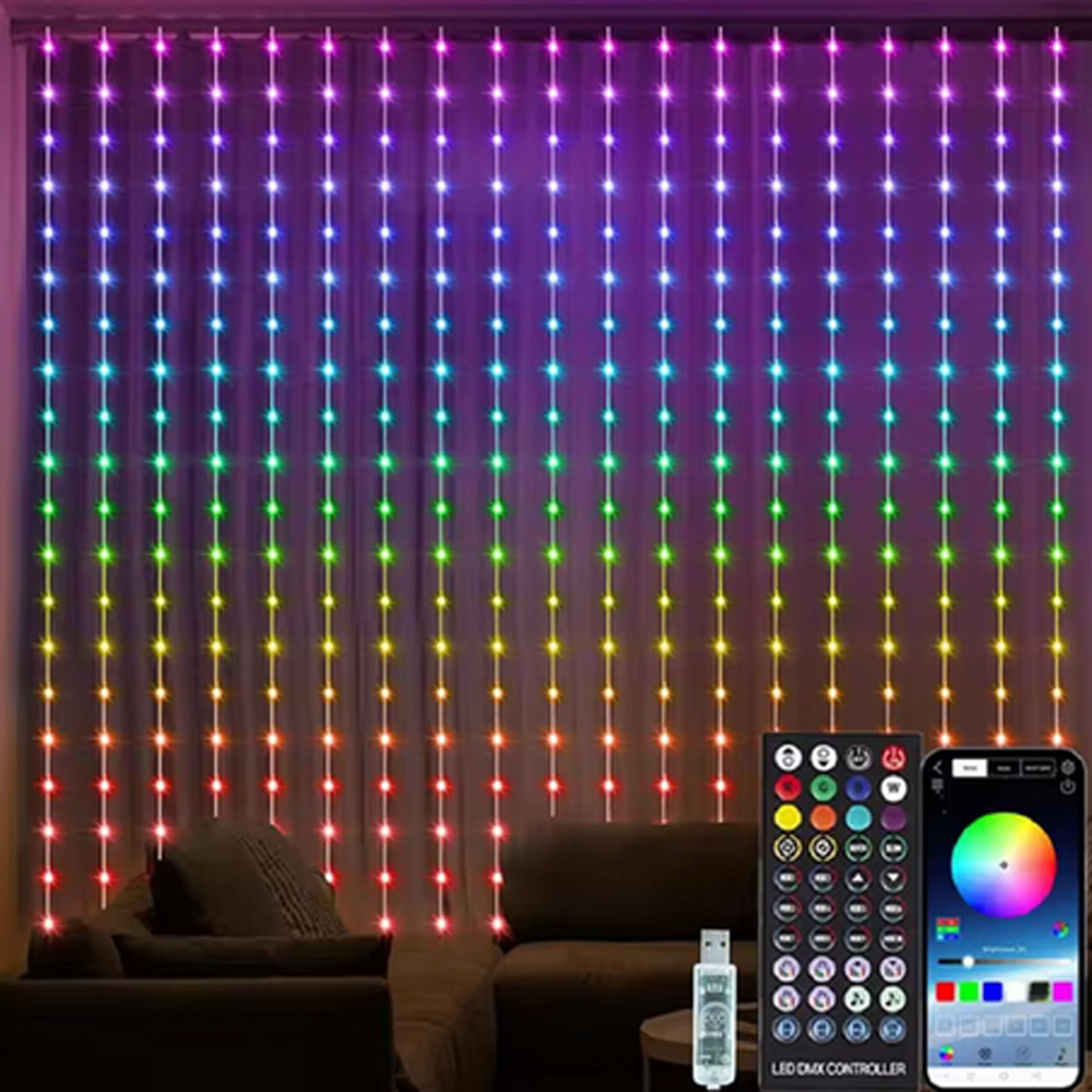 3M RGB Smart LED Curtain Light - Christmas Lights Outdoor review and price