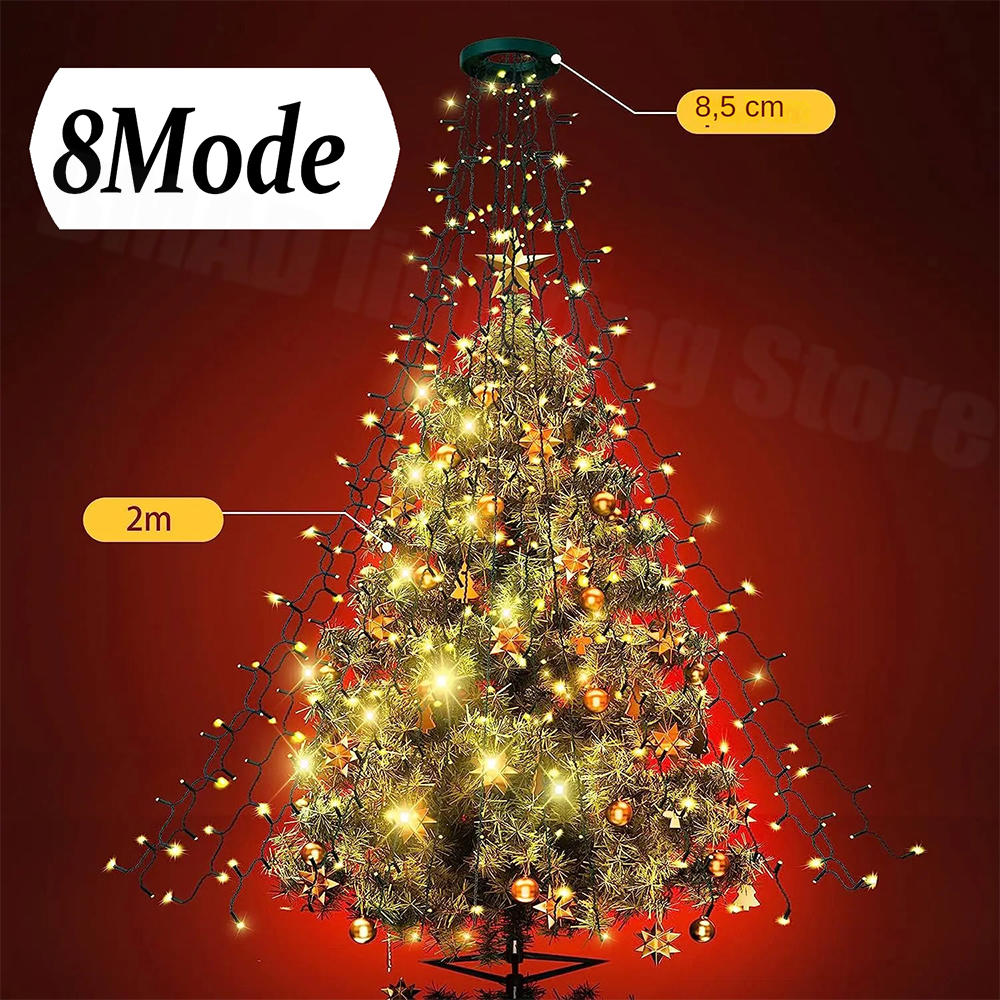 Christmas Tree Waterfall Light - Star Tree Topper review and price
