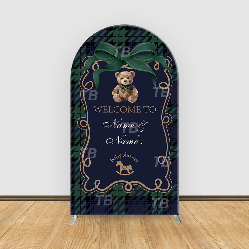 Teddy Bear Plaid Theme Arch Ba - Christmas Throw Blanket review and price