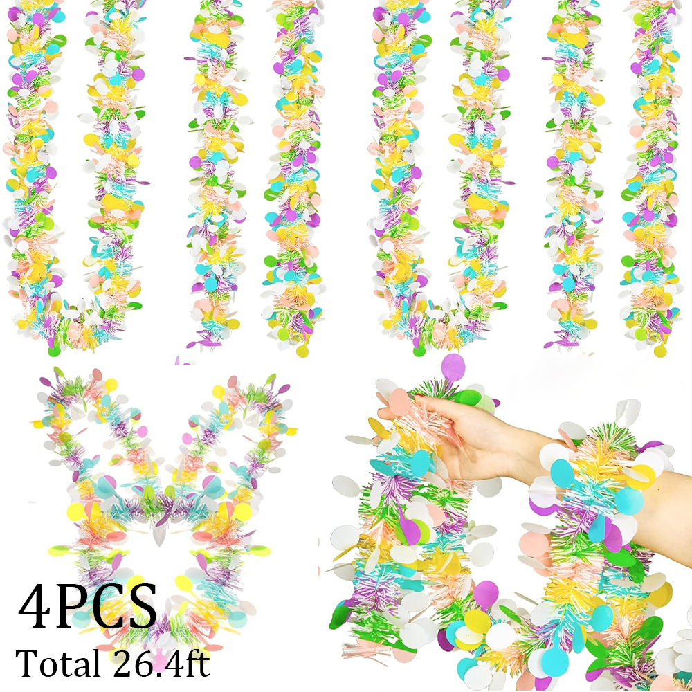 4pc Easter Tinsel Garlands Col - Tinsel Garland Decoration review and price