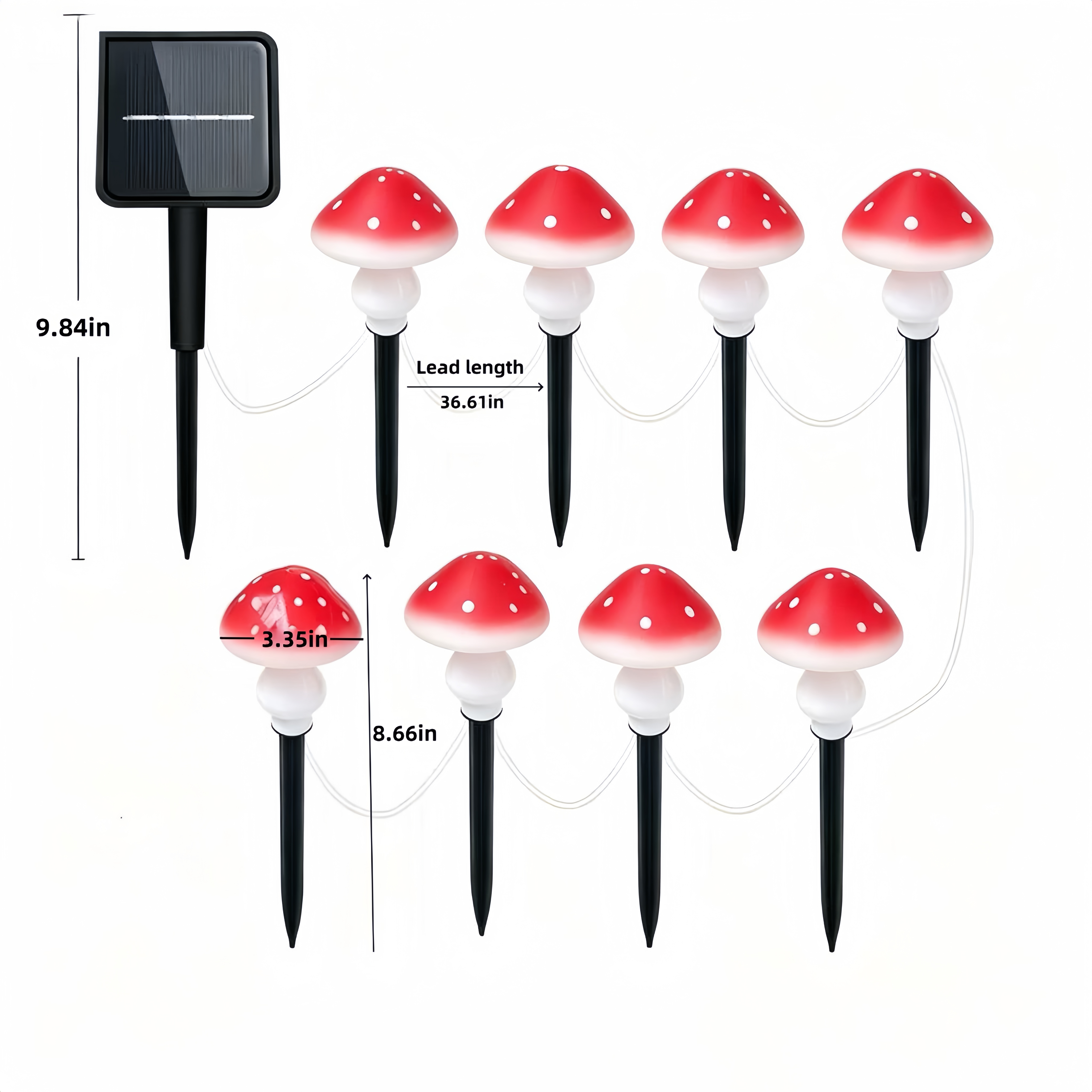 Solar Mushroom String Lights W - Christmas Lights Outdoor review and price
