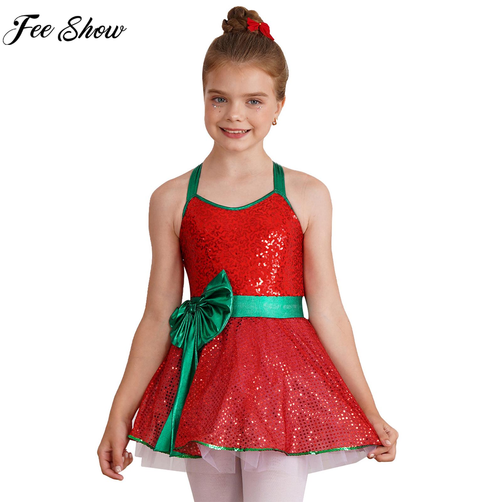 Girls Christmas Dance Dress Sl - Elf Costume Christmas review and price